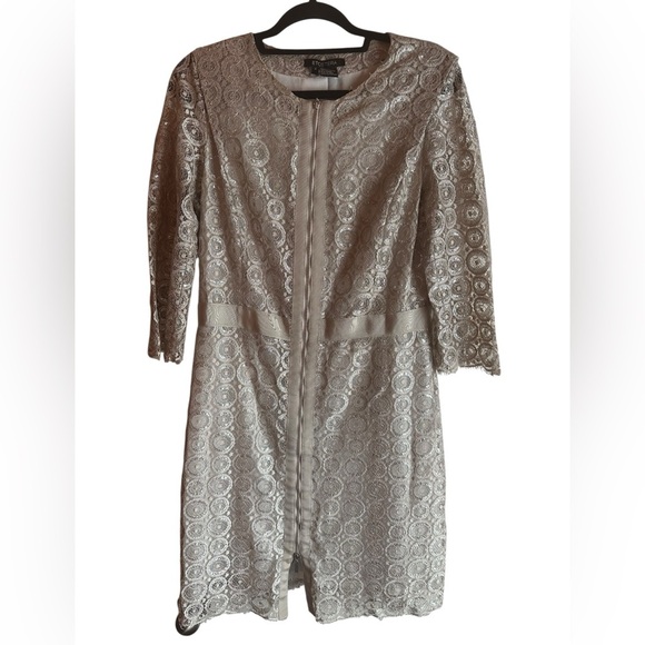Etcetera Metallic Lace Dress size 8 - Picture 2 of 10